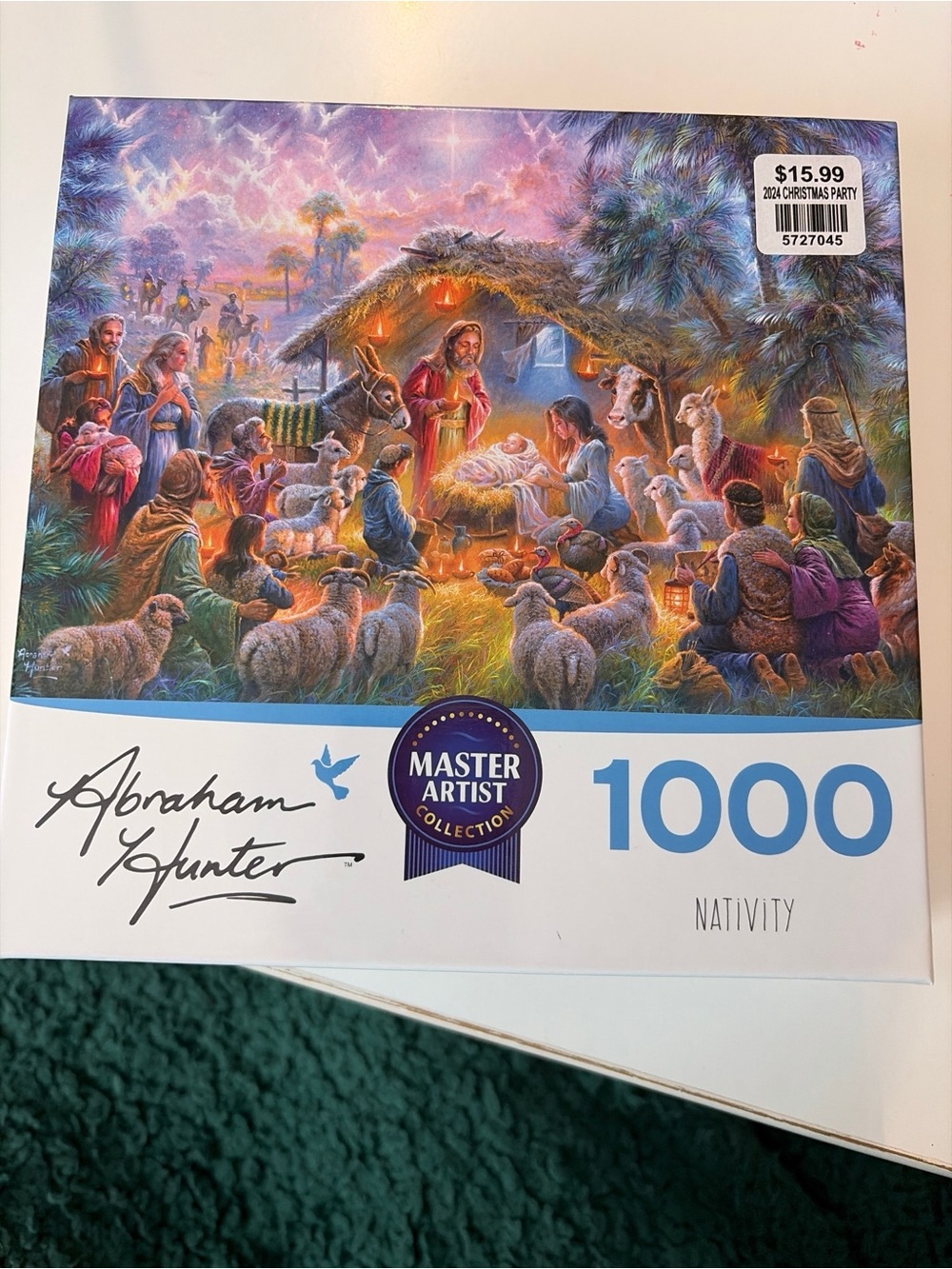 NIB RoseArt Abraham Hunter Nativity 1000 piece puzzle Master Artist